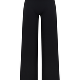 Black Subtle Scrunch Wide Leg Active Pant