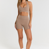 Latte Subtle Scrunch Bike Short 6"
