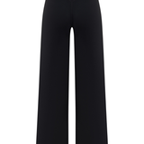 Black Subtle Scrunch Wide Leg Active Pant