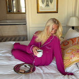 Mulberry Ribbed PJ Pant