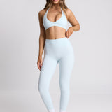 Periwinkle Micro Halter Crop