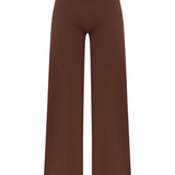 Brown Subtle Scrunch Wide Leg Active Pant
