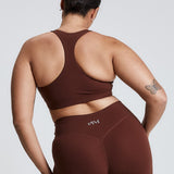 Brown Scoop Racerback Crop