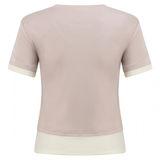 Latte/Yellow Layered Baby Tee