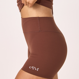 Brown Subtle Scrunch Bike Short 4"