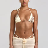 Alma Printed Bikini Top