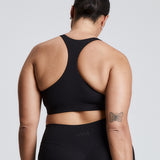Black Scoop Racerback Crop