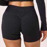 Black Subtle Scrunch Bike Short 4"