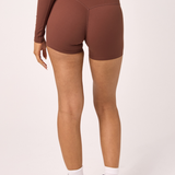 Brown Subtle Scrunch Bike Short 4"