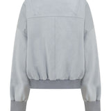 Powder Blue Faux Suede Harper Jacket