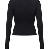 Black Cross Front Long Sleeve