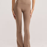 Latte Layered Subtle Scrunch Flared Legging