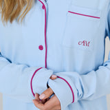 Bluebell Ribbed Long Sleeve PJ Top