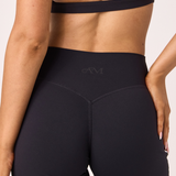 Black Subtle Scrunch Wide Leg Active Pant