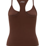 Brown Thin Strap Racerback Tank