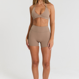Latte Micro Halter Crop