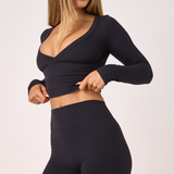 Black Subtle Scrunch Bike Short 4"