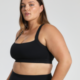 Black Cross Back Crop