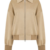 Sand Faux Suede Harper Jacket