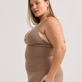 Latte Layered Halter Top