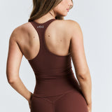 Brown Built-in-Bra Tank