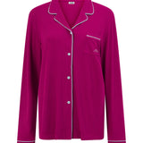 Mulberry Ribbed Long Sleeve PJ Top
