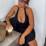 Black Active Halter Top