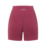 Plum/Pink Cross Front Subtle Scrunch Bike Short