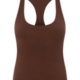 Brown Built-in-Bra Tank