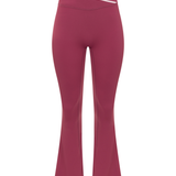 Plum/Pink Cross Front Subtle Scrunch Flared Legging