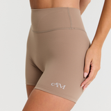 Latte Subtle Scrunch Bike Short 4"