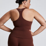 Brown Built-in-Bra Tank