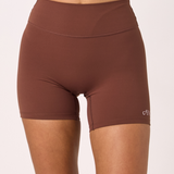 Brown Subtle Scrunch Bike Short 6"