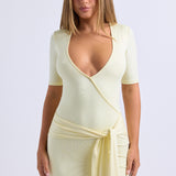 Eden Wrap Tie Mini Dress