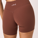 Brown Subtle Scrunch Bike Short 6"