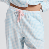 Blue Gingham Long PJ Pant