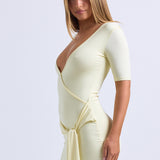 Eden Wrap Tie Mini Dress