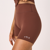 Brown Subtle Scrunch Bike Short 6"