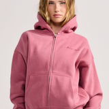 Dusty Pink Zip Hoodie