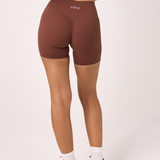 Brown Subtle Scrunch Bike Short 6"