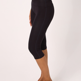 Black Fold Over Capri