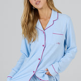 Bluebell Ribbed Long Sleeve PJ Top