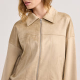 Sand Faux Suede Harper Jacket