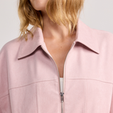 Blush Pink Faux Suede Harper Jacket