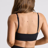 Black Thin Strap Crop