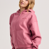 Dusty Pink Zip Hoodie