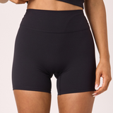 Black Subtle Scrunch Bike Short 6"