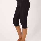 Black Fold Over Capri