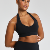 Black Halter Crop