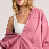 Dusty Pink Zip Hoodie